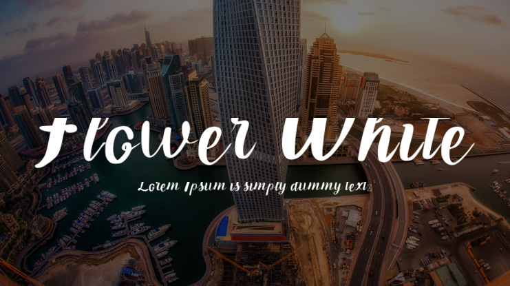 Flower White Font