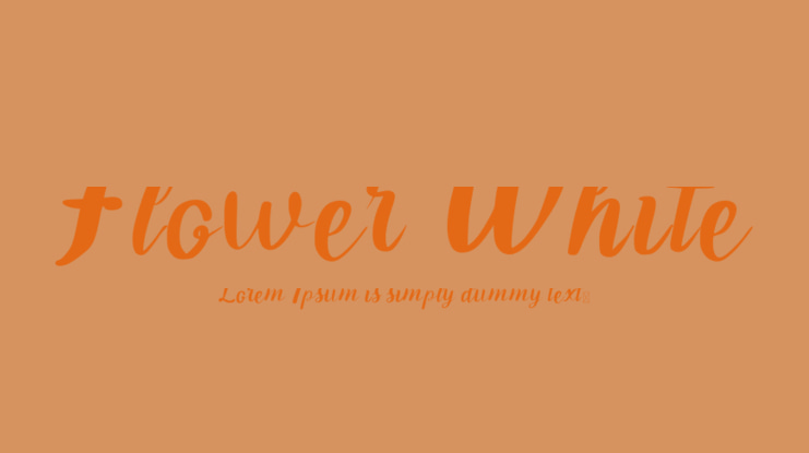 Flower White Font
