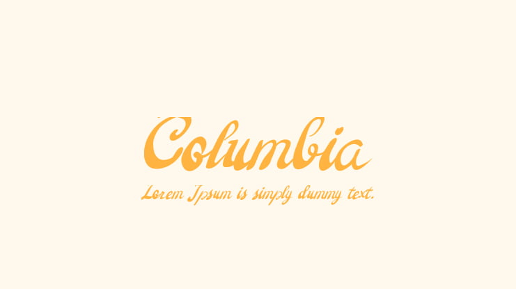 Columbia Font
