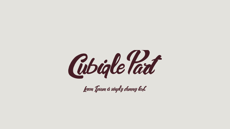 Cubiqle Part Font