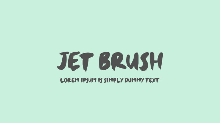 Jet Brush Font