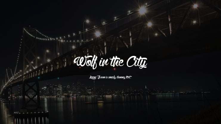 Wolf in the City Font Family