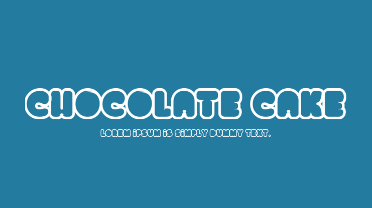 chocolate cake Font
