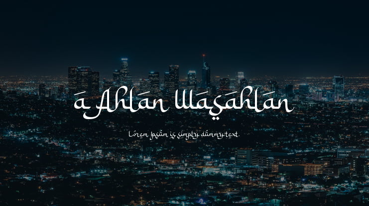 a Ahlan Wasahlan Font