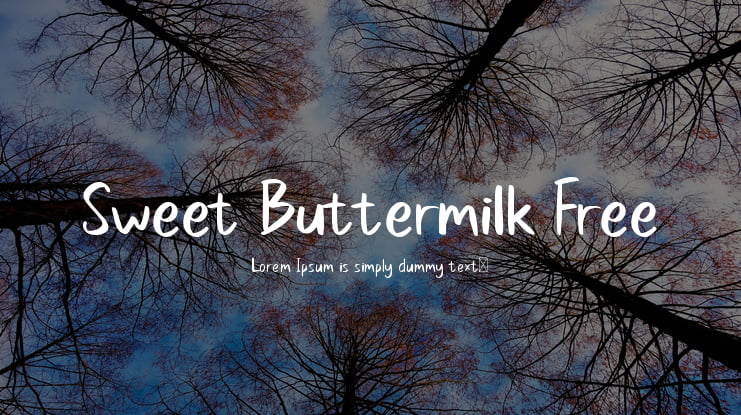 Sweet Buttermilk Free Font Family
