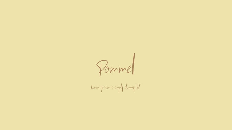 Pommel Font