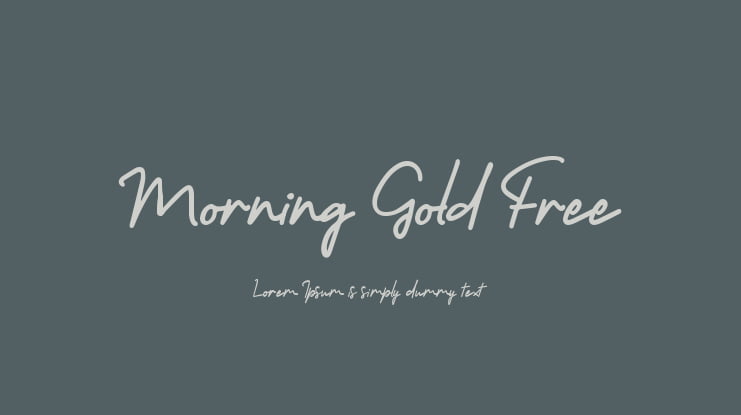 Morning Gold Free Font
