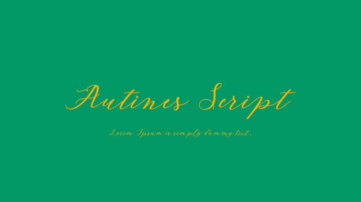 Autines Script Font