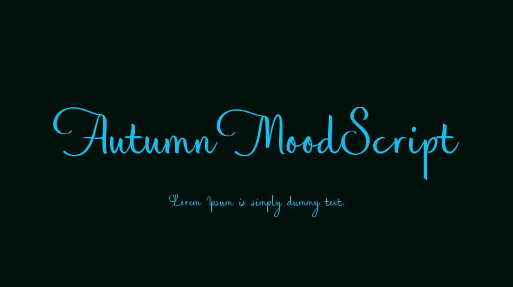AutumnMoodScript Font