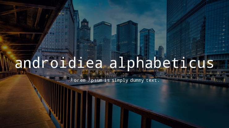 androidiea alphabeticus Font