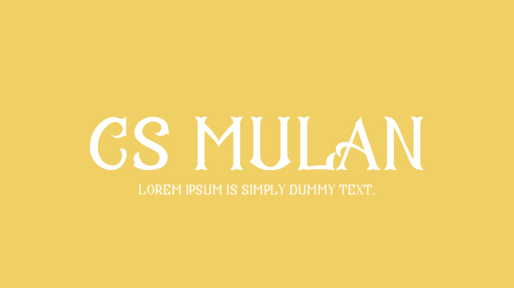 CS Mulan Font Family