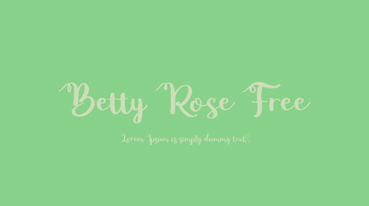 Betty Rose Free Font
