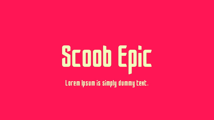 Scoob Epic Font