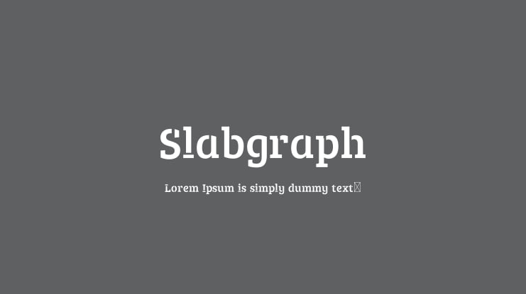 Slabgraph Font