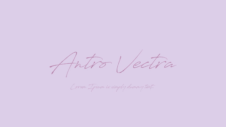 Antro Vectra Font Family