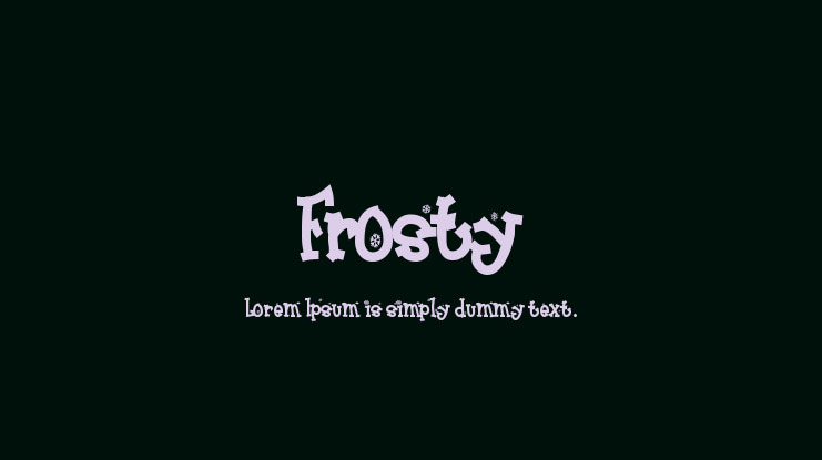 Frosty Font