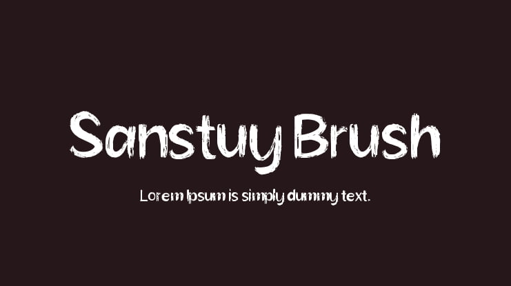 Sanstuy Brush Font