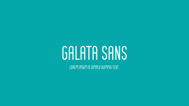Galata Sans Font