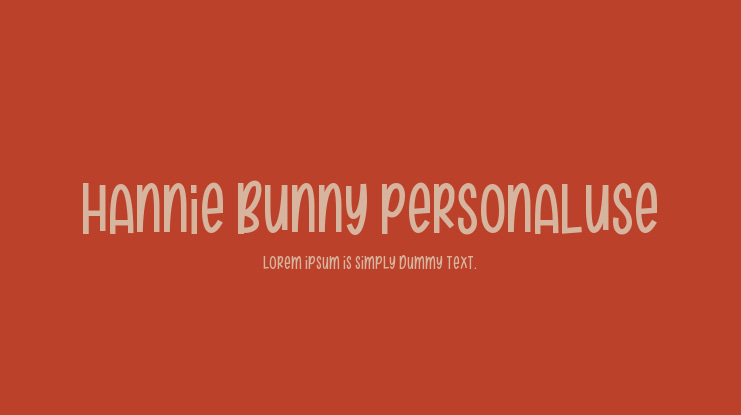 Hannie Bunny personaluse Font