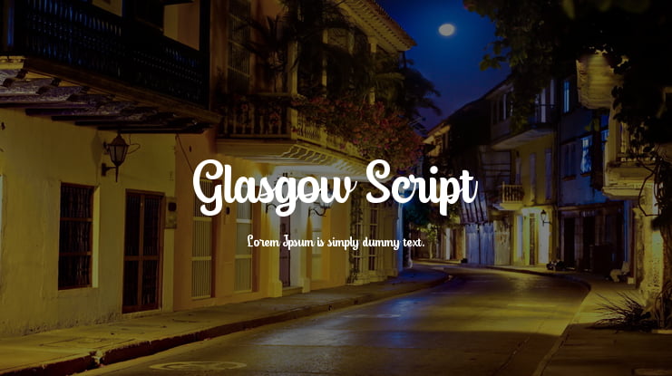 Glasgow Script Font