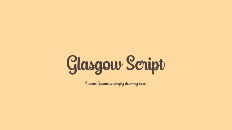 Glasgow Script Font