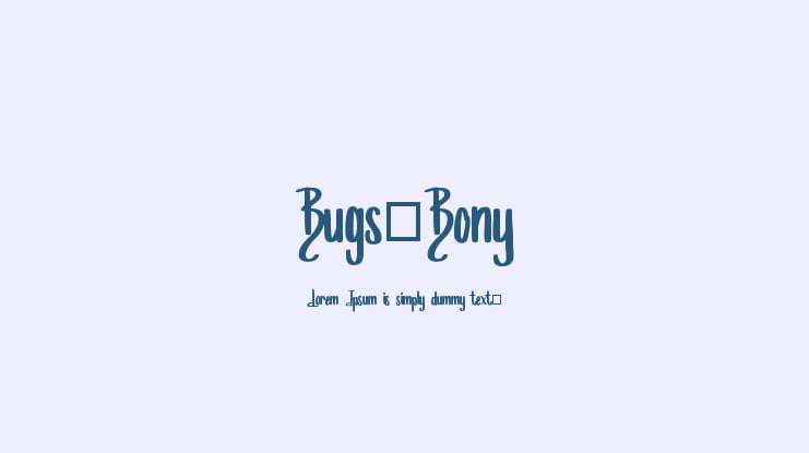 Bugs_Bony Font