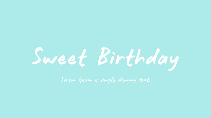 Sweet Birthday Font