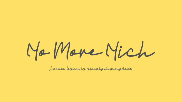 No More Nich Font