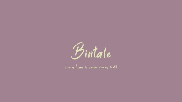 Bintale Font