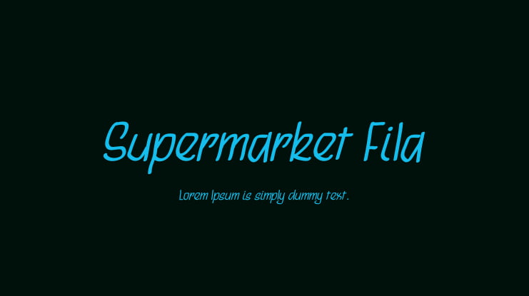 Supermarket Fila Font