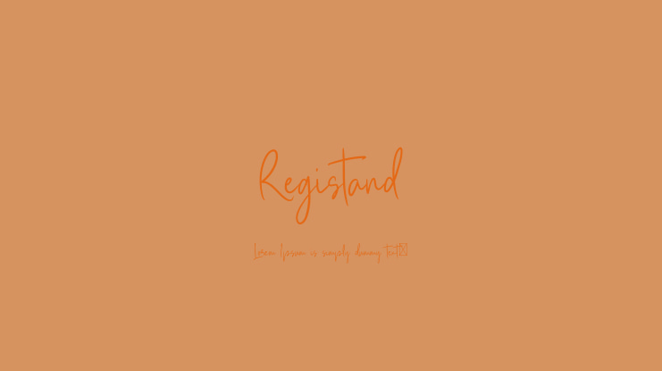 Registand Font