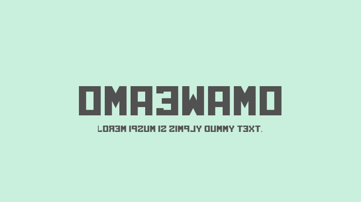 Omaewamo Font