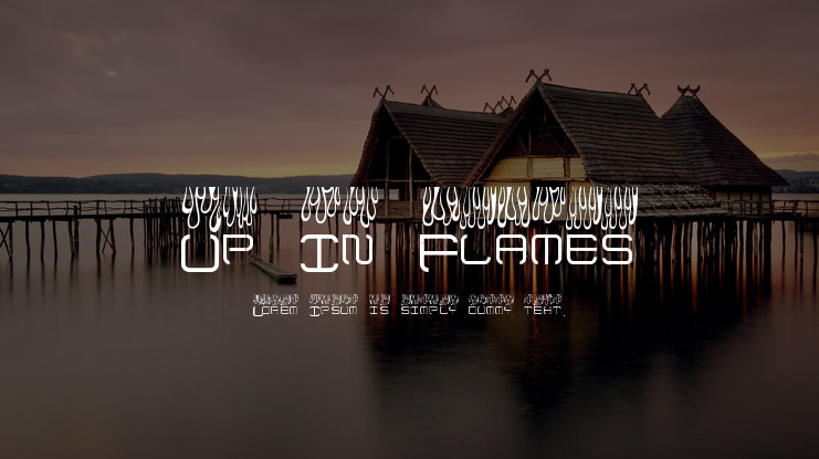 Up In Flames Font Family