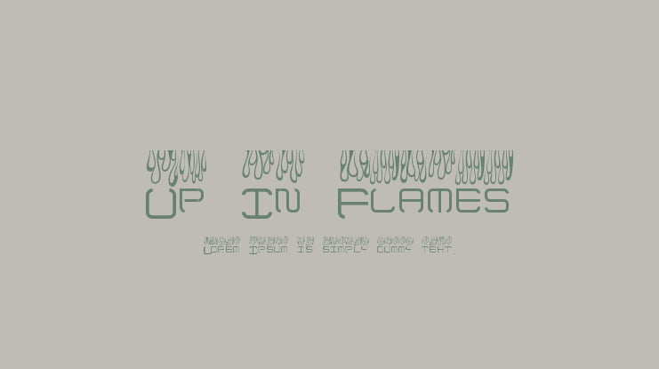 Up In Flames Font Family