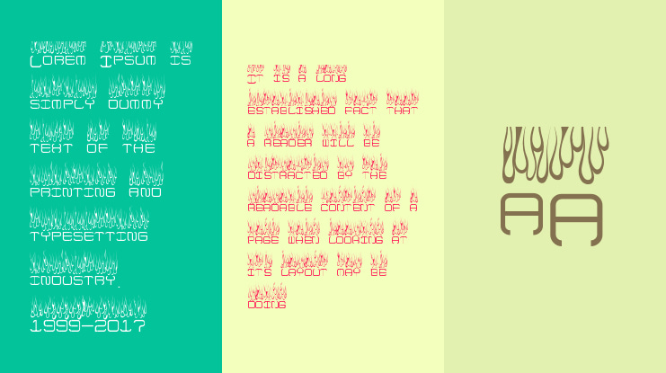 Up In Flames Font Family