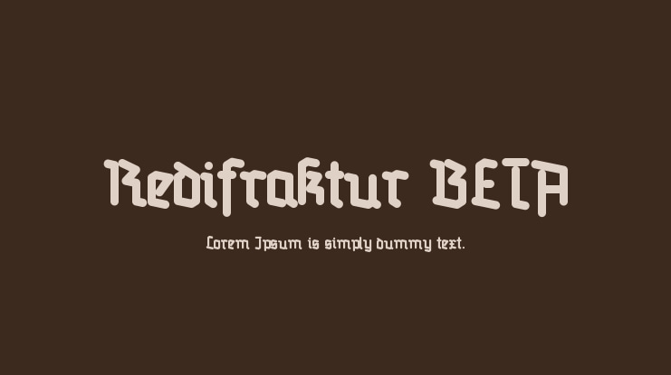 Redifraktur BETA Font