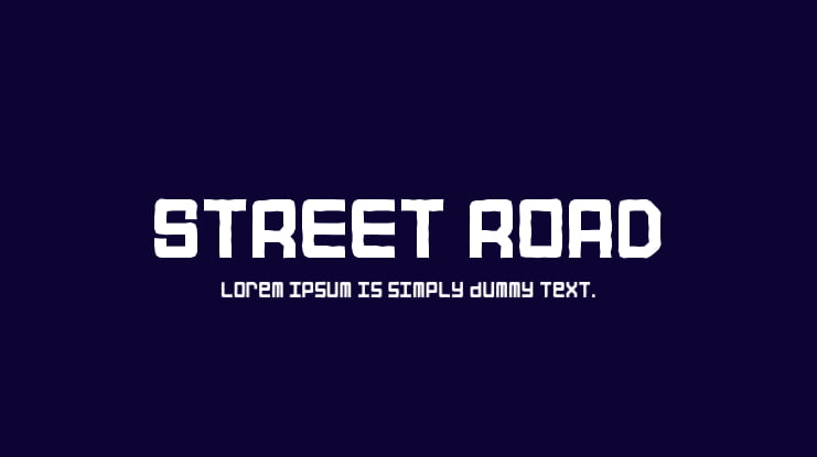 STREET ROAD Font
