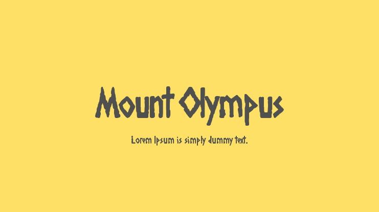 Mount Olympus Font