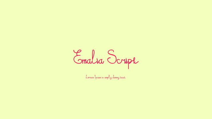 Emalia Script Font