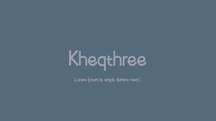 Kheqthree Font