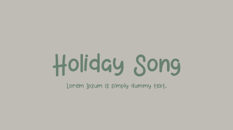 Holiday Song Font