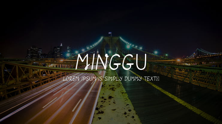 MINGGU Font
