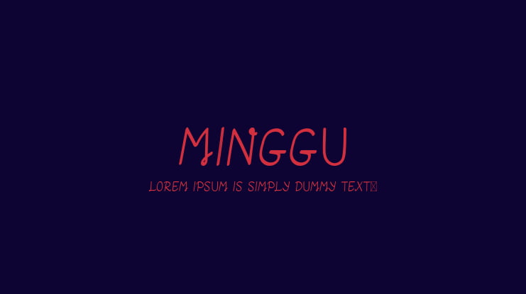 MINGGU Font