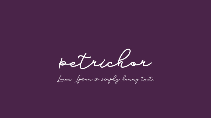 petrichor Font