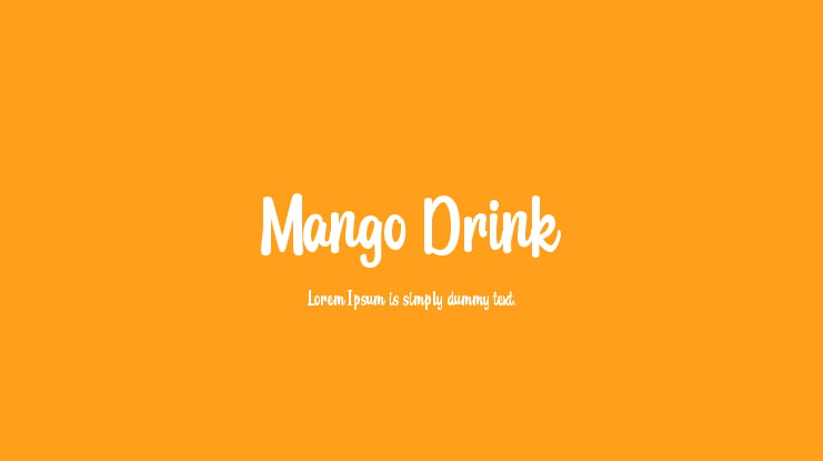 Mango Drink Font