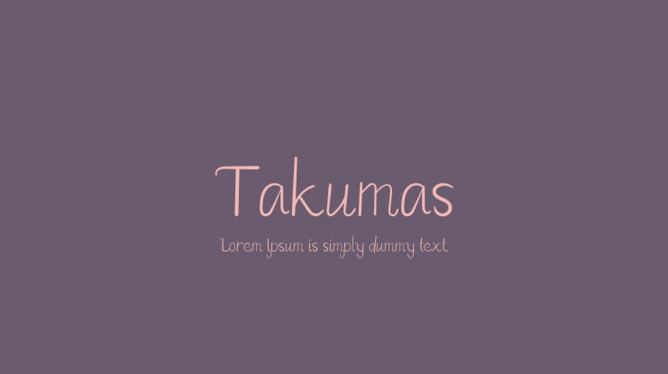 Takumas Font