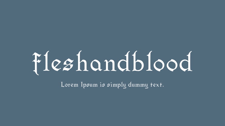 fleshandblood Font