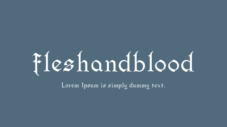 fleshandblood Font