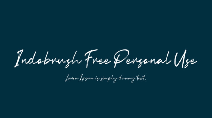 Indobrush Free Personal Use Font