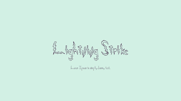 Lightning Strike Font